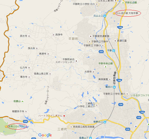 かんぽの宿大和平郡マップ