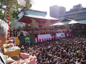 生田神社豆まき
